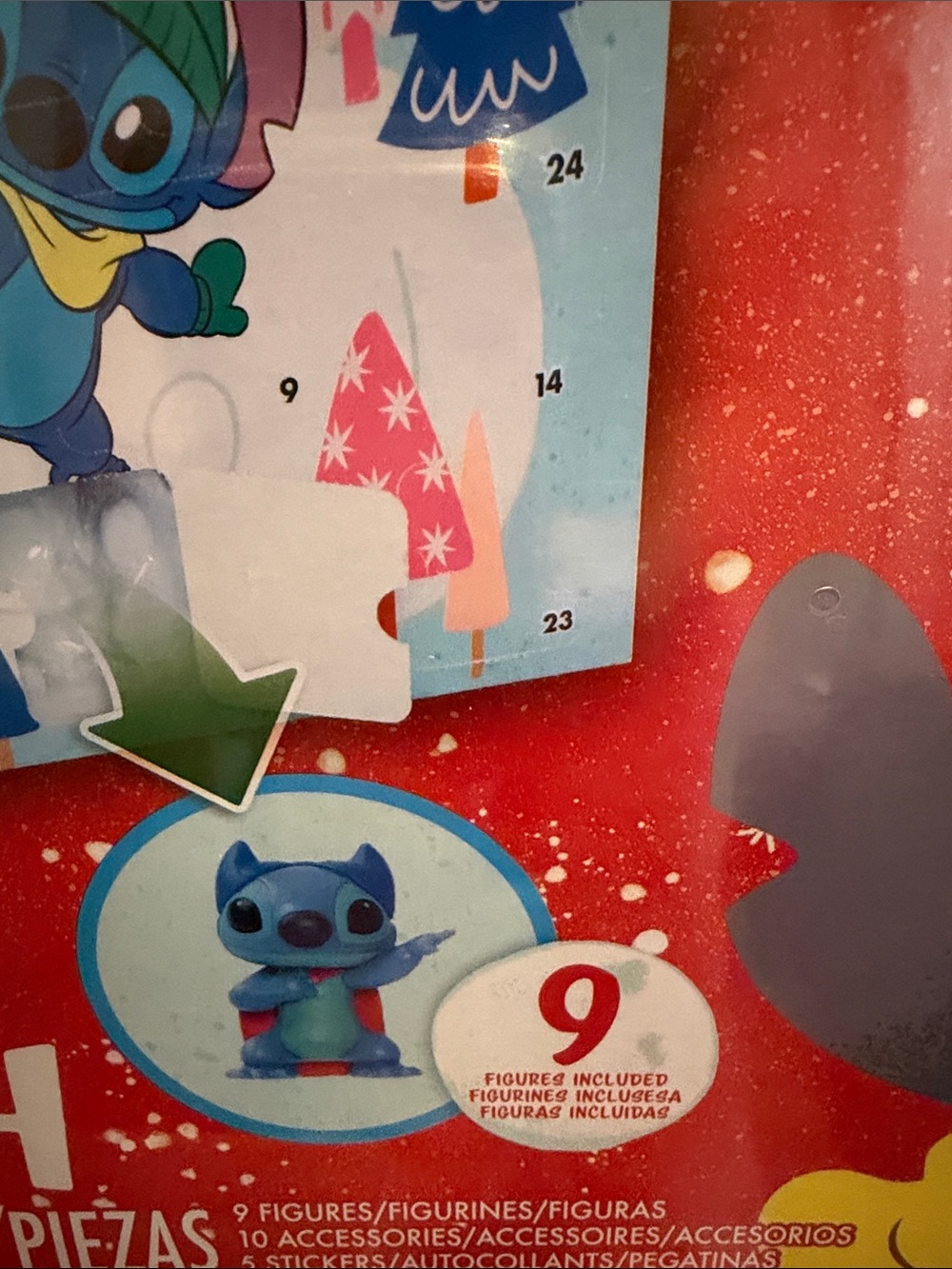 Disney Stitch Advent Calendar - Red and Blue Holiday Countdown - Picture 4 of 5